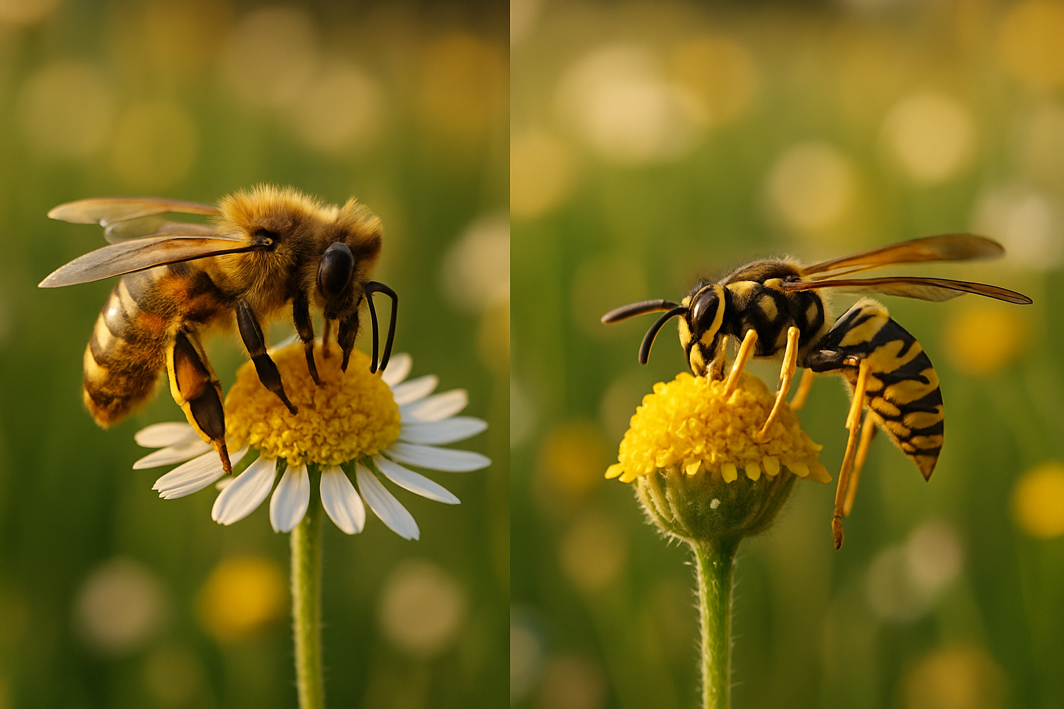 Différences entre abeilles et guêpes : comment les reconnaître et réagir correctement